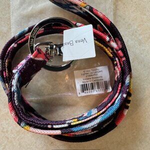 NWT Vera Bradley INDIANA BLOSSOMS Lanyard Key Ring ID Clip